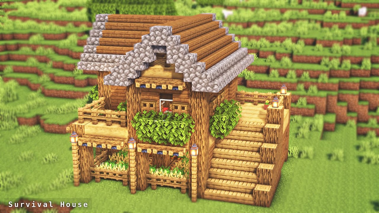 Minecraft | How to Build a Simple Survival House | Tutorial - YouTube