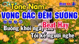 Karaoke Vọng Gác Đêm Sương Tone Nam Nhạc Sống (CT Media) | Karaoke Minh Kha