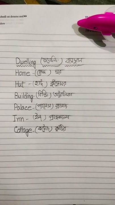 English To Bengali Meaning Dwelling shorts YouTube english-to-bengali-meaning-dwelling-shorts-youtube