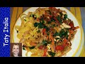 Chicken vegetable pasta in ASIAN STYLE (SUB ENG)/Pasta Fettuccine con pollo e verdure // Taty Italia