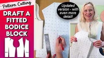 How to draft a bodice block (or sloper) from your own measurements. Detailed step by step tutorial.