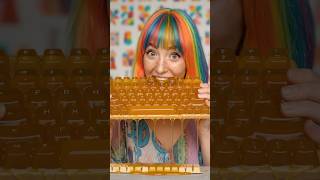 Honey Gummy Keyboard Eating! 🍯 #asmr #mukbang #honey #candy