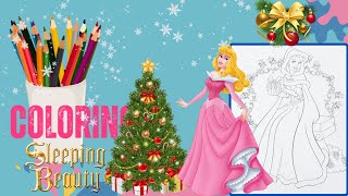 Coloring Aurora. Sleeping Beauty. Coloring pages. Coloring book #aurora #coloring #kidsvideo