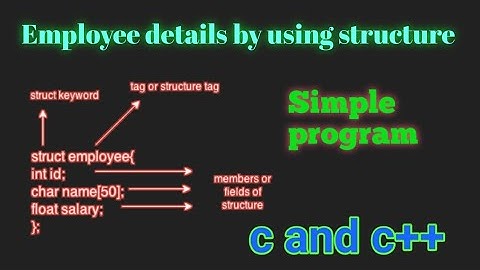 Employee details program using structure In c/c++ | structure example | structure का use कैसे करें