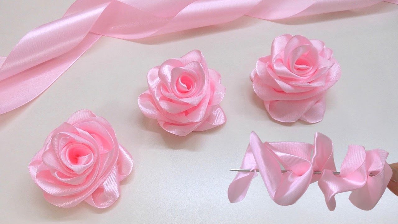 DIY Ribbon Flowers - How to Make Ribbon Roses - Amazing Ribbon