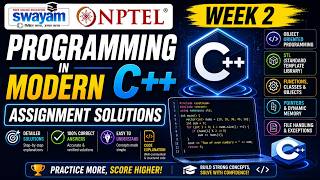 Programming in Modern C++ Week 2 Assignment Answers 2026 | NPTEL July 2026 | 100% Correct