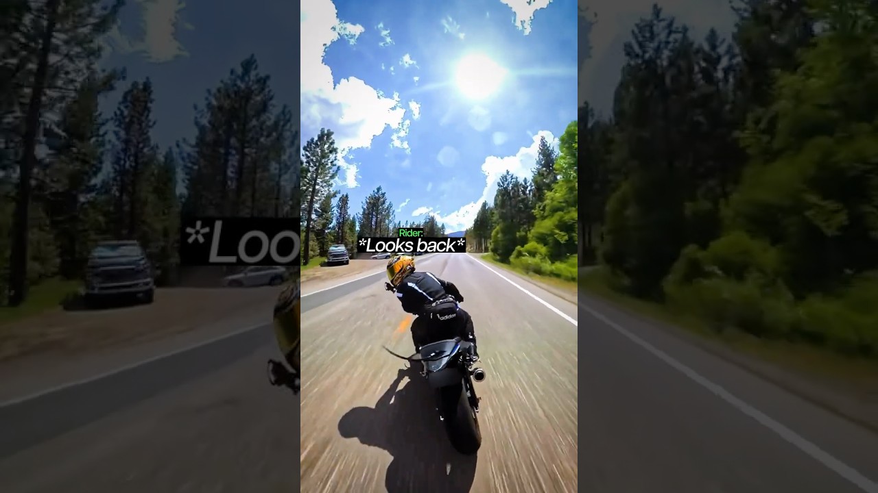 Rider Hides After Flying Past Cop😳