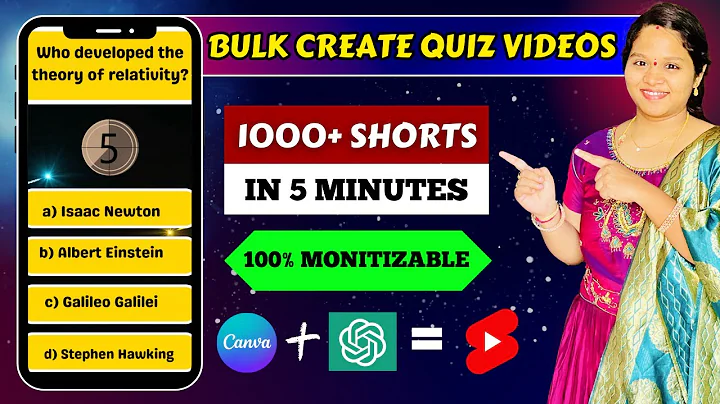 Create 1000+ MONITIZABLE Viral Quiz Shorts in 5 Minutes | Bulk Create quiz videos using Canva|Telugu
