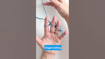 How to finger knit #shorts