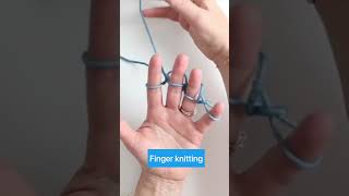 How to finger knit #shorts