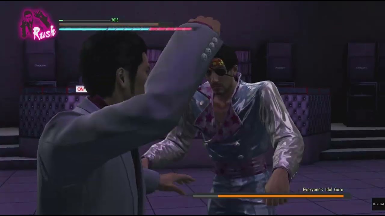 3 rounds kiryu vs majima no damage YAKUZA kiwami gets a ass beating but things are ￼different