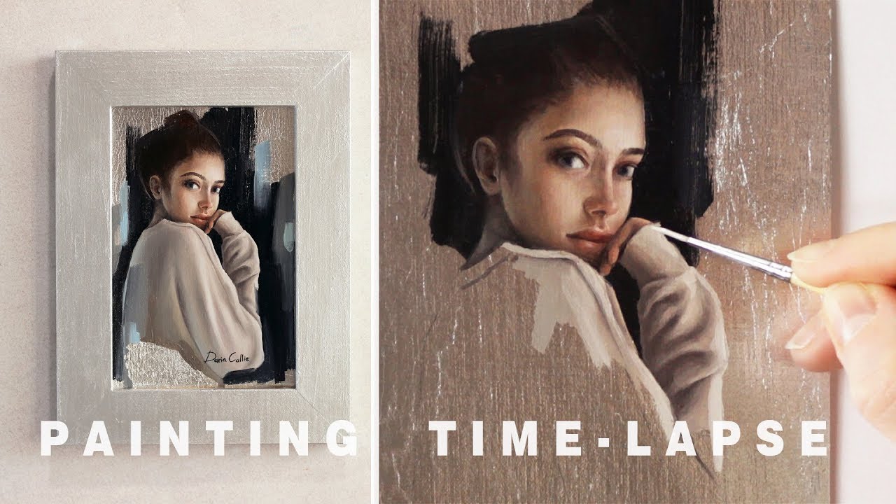 OIL PAINTING TIME-LAPSE || Oil on silver leaf