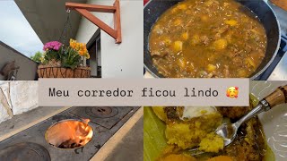 Thumbnail for Inaugurei meu fogão a lenha | Fiz quibebe com mandioca | Meu jardim do corredor ficou pronto!