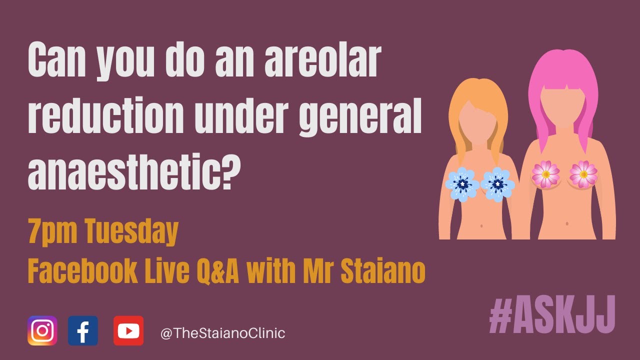 #ASKJJ - Can you do an areolar reduction under general anaesthetic?