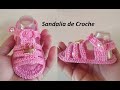 Sandalia para bebe de Croche - Profª Fernanda Reis