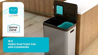 18 5 Gallon Dual Trash Can with CLEANAURA 70 Liter Total Capacity
