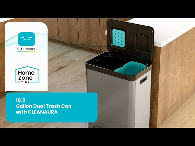 13 Gallon Slim Kitchen Trash Can with CLEANAURA, 50 Liters — Home Zone  Living