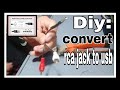 How to convert rca jack to usb useful idea  use for dvd to v8   marwie idea tv 