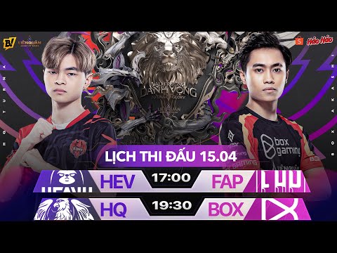 🔴 TRỰC TIẾP: HQ ESPORTS vs BOX GAMING | ĐTDV MÙA XUÂN 2022 - VÒNG 15  NGÀY 2 - 15/04