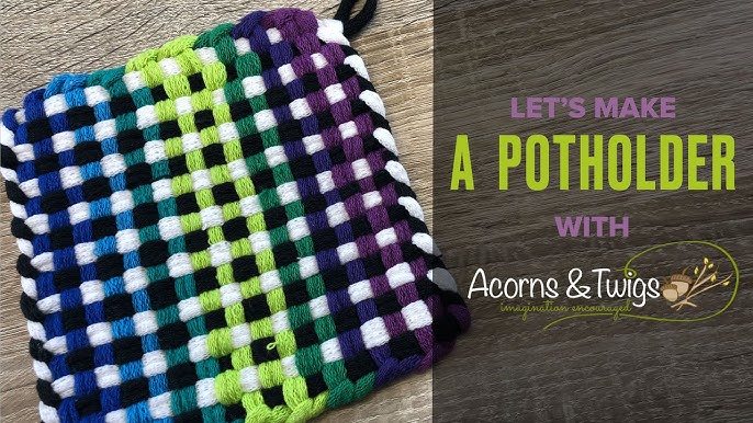 HOW TO WEAVE A POTHOLDER (Potholder Loom) 