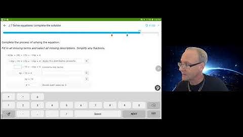 IXL Algebra1 J.7 - Solve Equations: Complete the Solutions