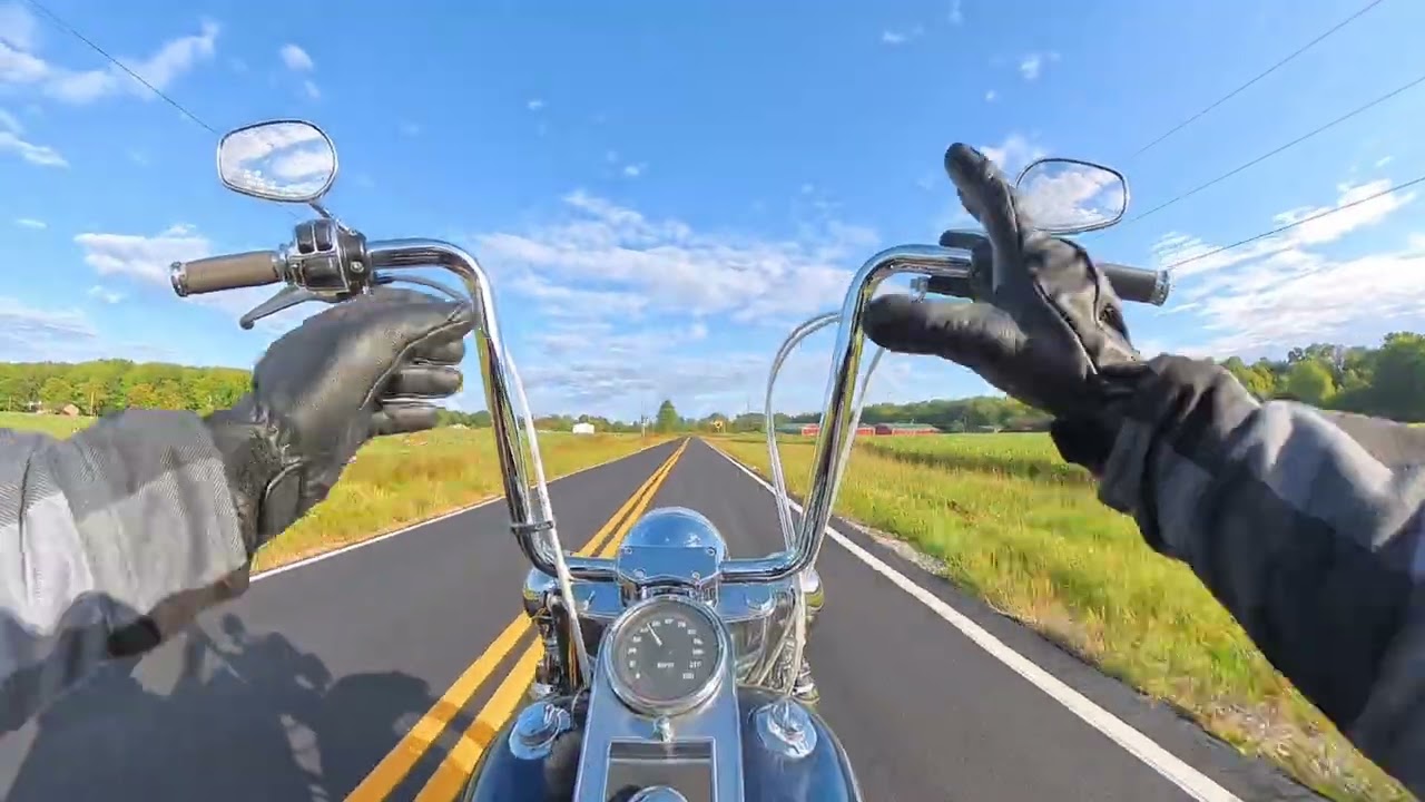 1998 Harley-Davidson Heritage Softail Classic pov early morning ride