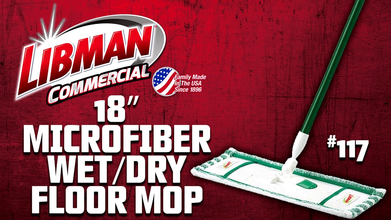 Libman Commercial 119 Microfiber Wet/Dry Floor Mop Refill Pad Microfiber 18" 
