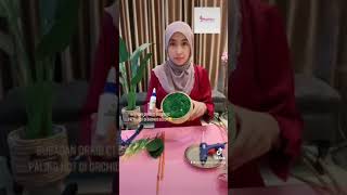 Gubahan orkid 3 tangkai goldish latex