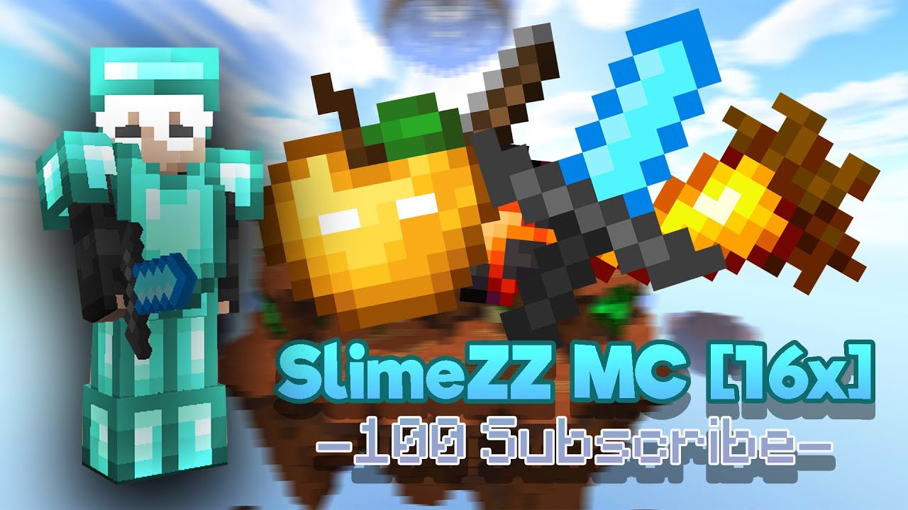 Texture Pack Release | SlimeZZ MC 100 Subscribe [16x]