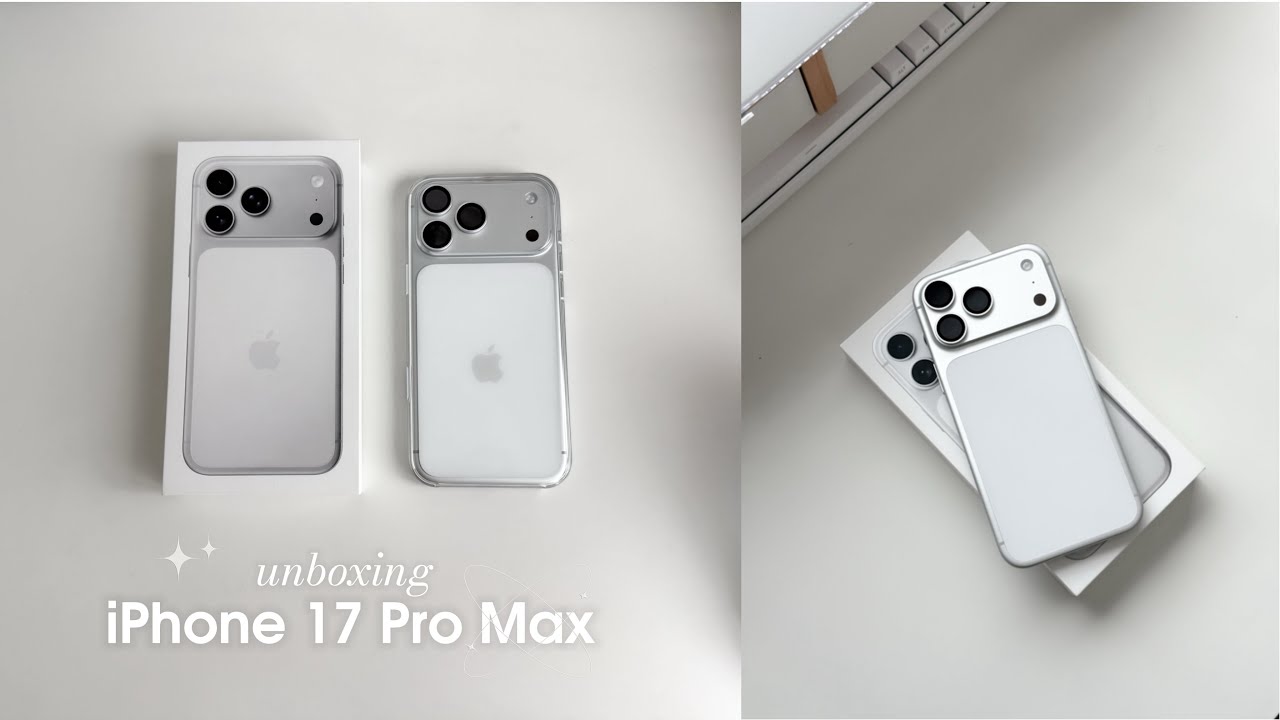iPhone 17 Pro Max Silver unboxing • accessories 📦  แกะกล่อง,ติดอุปกรณ์เสริม,รีวิววิดีโอ