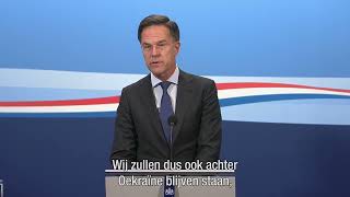 Het inleidend statement van de wekelijkse persconferentie van premier Rutte na de ministerraad.