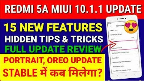 Redmi 5A MIUI 10.1.1.0 stable update full review | 15 New hidden features Tips & Trick