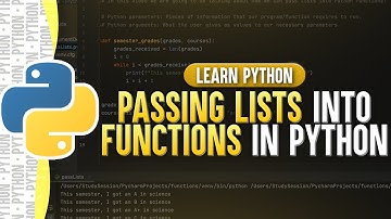 Passing Lists To Functions In Python