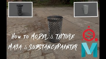 How to Model & Texture a Wire Frame Dustbin in Maya & Substancepainter || Animatie Flix