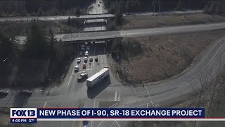 WSDOT moving to new phase of construction for the I-90/SR-18 exchange project | FOX 13 Seattle