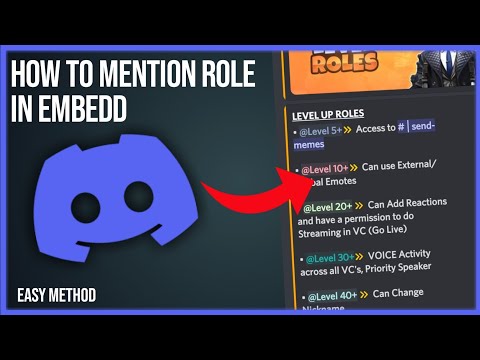 How To Mention Role In Embed Discord Discord Discord Help Youtube
