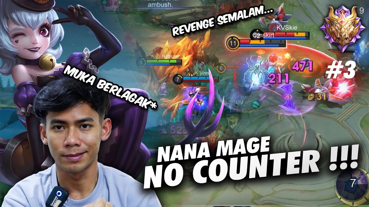 1 HARI 1 HERO : AKU TRY SEMUA HERO DALAM MOBILE LEGENDS DAY 3 NANA
