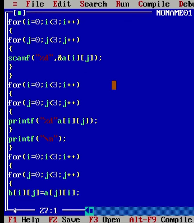 Transpose of Matrix in c programming using array #shorts #trending # ...