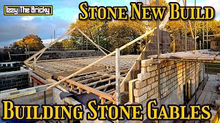 Building the Stone Gables – Pushing the New Build Up to Full Height - #construction #bricklaying