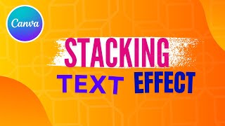 Create Stacked Repeated Text Animation l easy canva l Canva tutorial