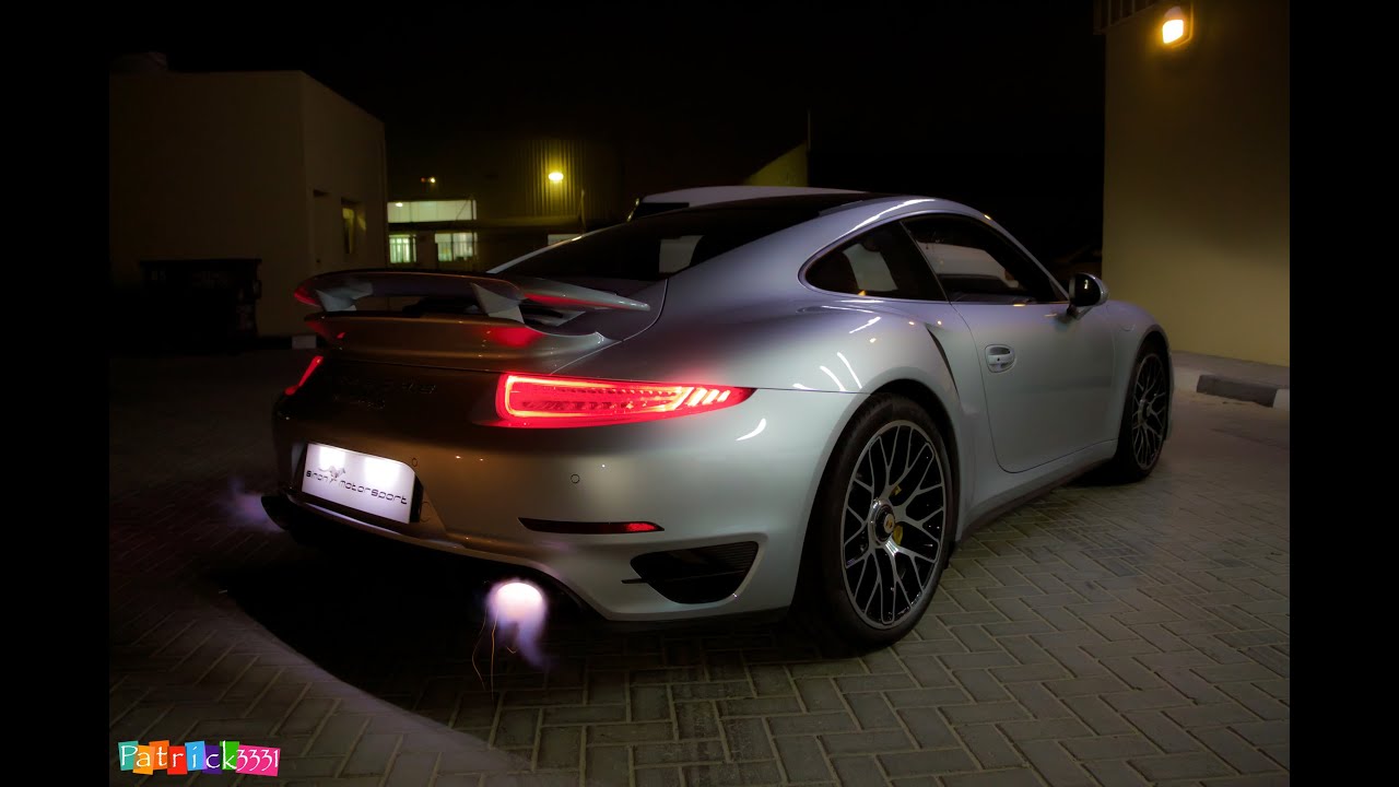 2014 Porsche 991 Turbo S spitting flames with full Fabspeed Motorsport