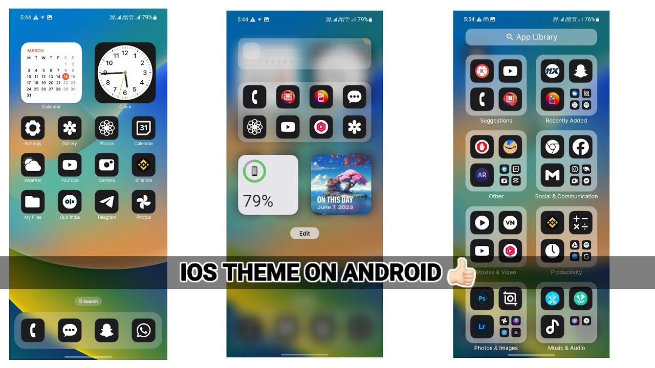 Ios 10 Android Theme How to make ios theme on android || I phone ke theme android me kaise ...