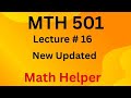 MTH 501 lecture number 16 | MTH501 short lecture number 16 | Linear algebra lecture 16