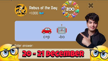 20 - 21 December Rebus of The Day | zoo airdrop rebus of the day