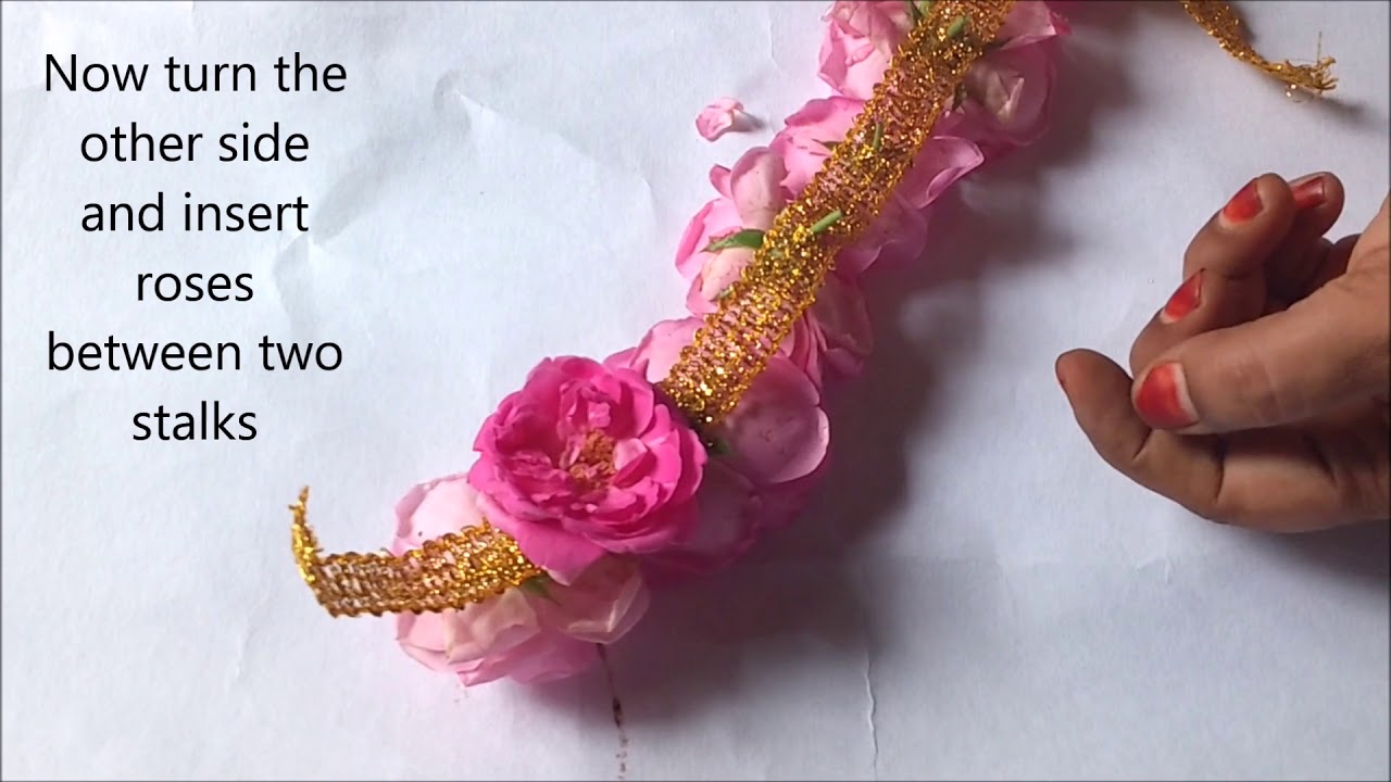Quick and Simple flower garland rose garland making the easy way