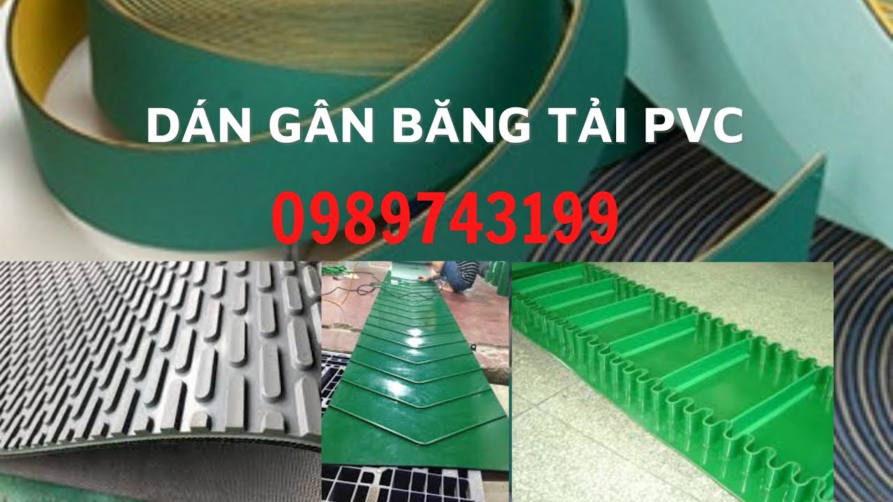 Pvc Gan CÁCH Dán Gân Dán Gờ băng tải PVC | Băng Tải PVC Dán Gân - YouTube