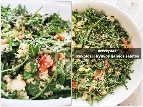 #receptas - Rukolos ir kynvos gaivios salotos / Tupperware sapnas / Vegan Pipiras