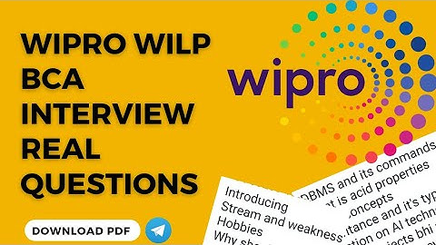 Wipro WILP Interview Questions || BCA || Real Interview || Business Discussion Round || Technical+HR