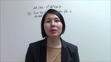 GCE O-Level A-Maths: Remainder Theorem Introduction