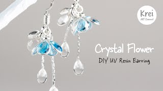 UV Resin  DIY Crystal Flower Resin Earring